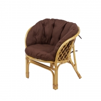 Кресло Багама с полной коричневой подушкой